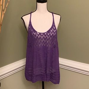 NWOT Arizona Hi-low Crochet Tank Top